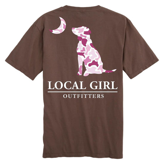 WOMENS LG PINK LCF DOG N MOON S/S TEE