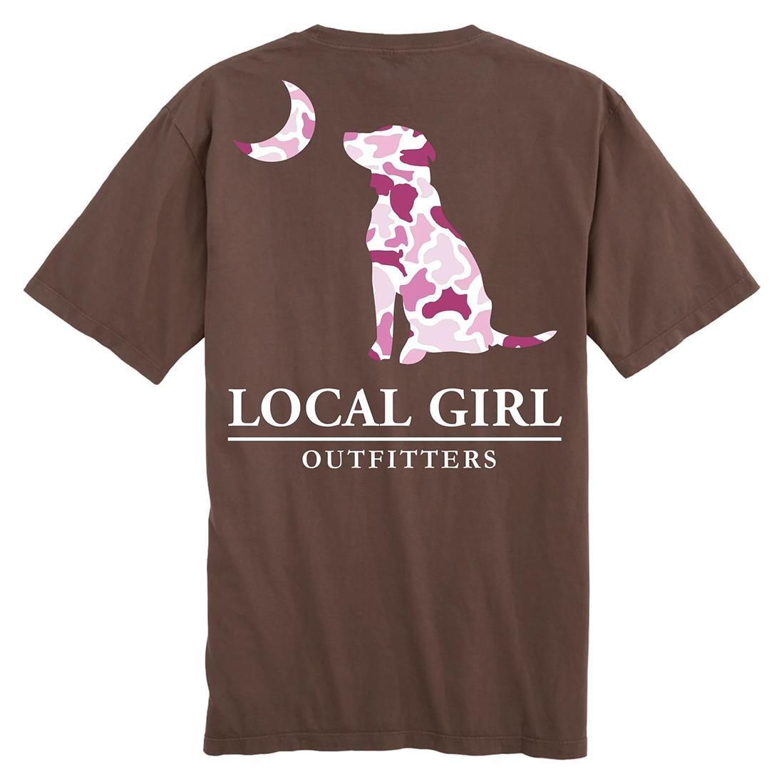 WOMENS LG PINK LCF DOG N MOON S/S TEE