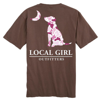 WOMENS LG PINK LCF DOG N MOON S/S TEE