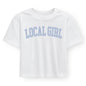 WOMENS LG GRAPHIC CROPPED TEE ARCH PERIWINKLE
