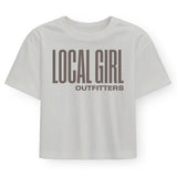 WOMENS LG GRAPHIC CROPPED TEE STACKED