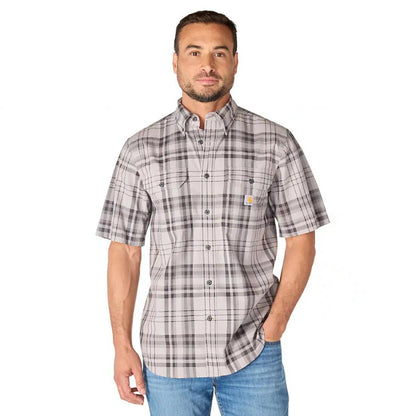 MENS FORT LOOSE S/S PLAID SHIRT