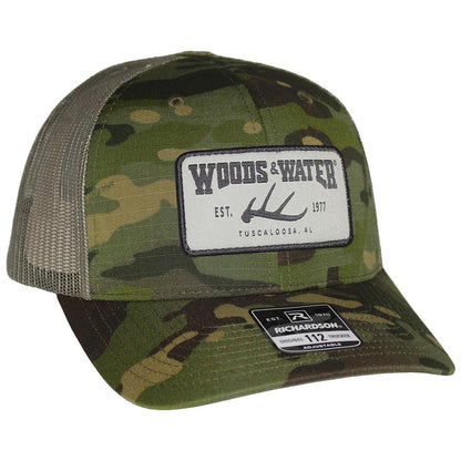 WW RH112 DEER SHED TRUCKER RECTANGLE WOVEN PATCH