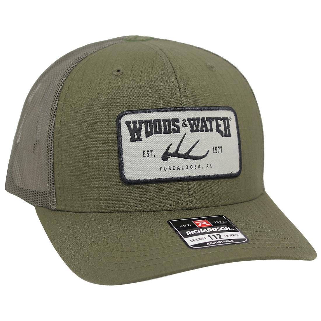 WW RH112 DEER SHED TRUCKER RECTANGLE WOVEN PATCH