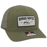 WW RH112 DEER SHED TRUCKER RECTANGLE WOVEN PATCH
