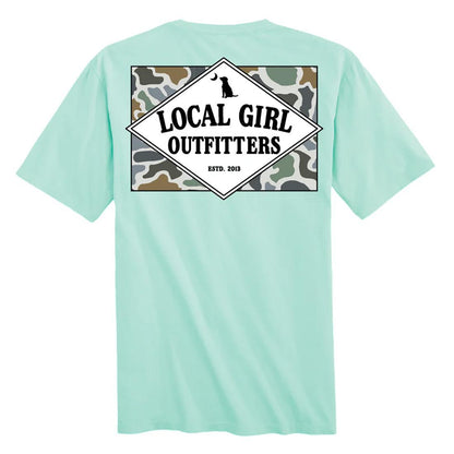 GIRLS LG FOUNDERS FLAG LCF BLUFF S/S TEE