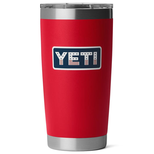 RAMBLER 20OZ TUMBLER MS RED/BADGE