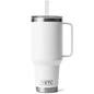 RAMBLER 42OZ STRAW MUG WHITE