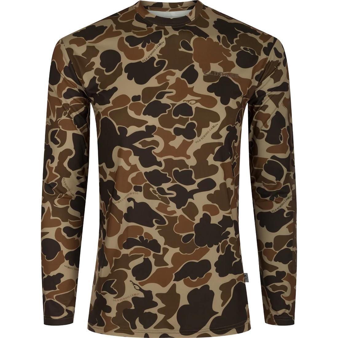 YOUTH PERFORMANCE CREW CAMO PRINT L/S