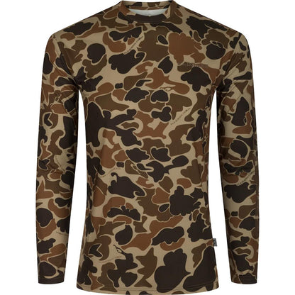 YOUTH PERFORMANCE CREW CAMO PRINT L/S