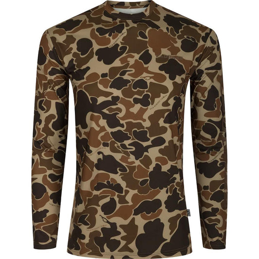 YOUTH PERFORMANCE CREW CAMO PRINT L/S