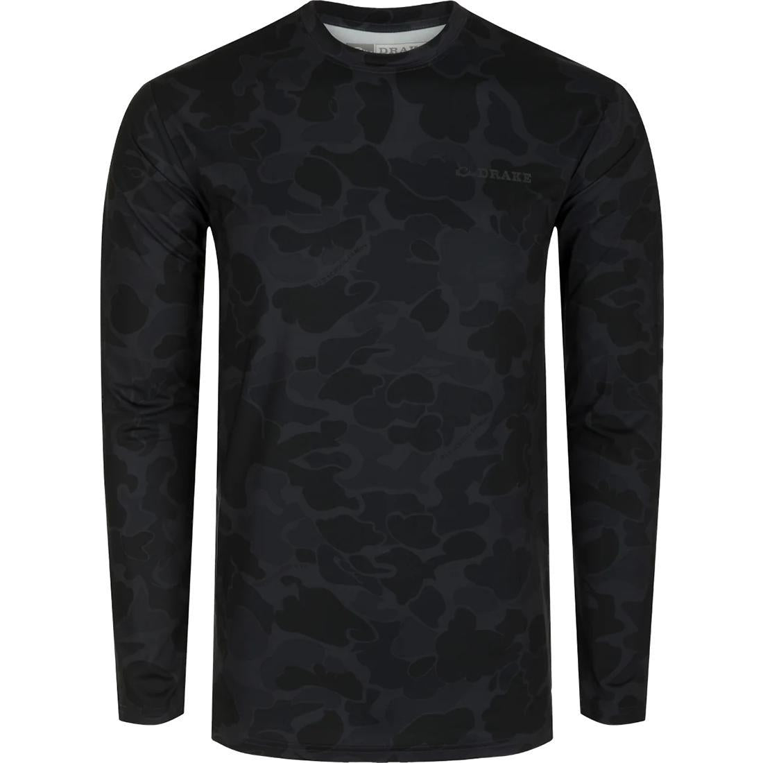 YOUTH PERFORMANCE CREW CAMO PRINT L/S