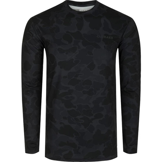 YOUTH PERFORMANCE CREW CAMO PRINT L/S