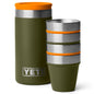 YETI SHOT GLASSES AND CASE OLIVE/KING CRAB ORANGE