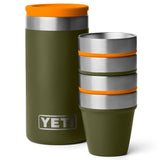YETI SHOT GLASSES AND CASE OLIVE/KING CRAB ORANGE