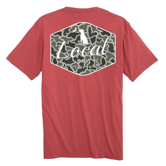 TODDLER DOG N MOON CAMO BADGE S/S TEE