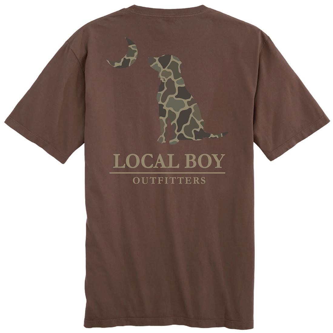 MENS BRUSH CAMO DOG AND MOON S/S TEE