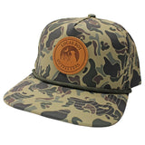 LEATHER PATCH PERF ROPE HAT