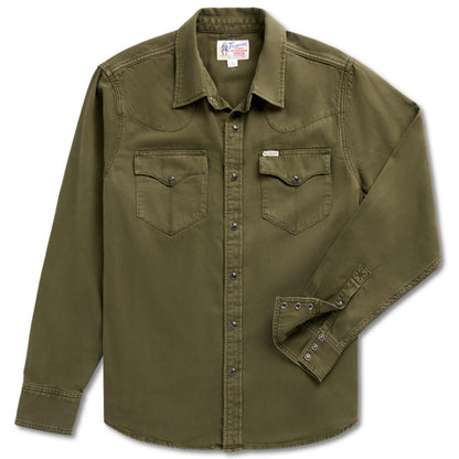 MENS DENIM PEARL SNAP L/S