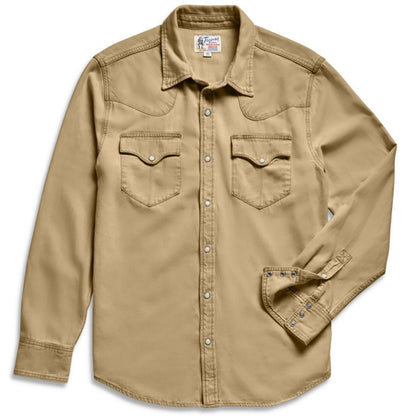 MENS DENIM PEARL SNAP L/S