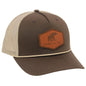 ETCHED ELEHANT PATCH TRUCKER HAT LTHR 112FPR