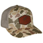 ETCHED ELEHANT PATCH TRUCKER HAT LTHR 112FPR