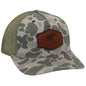 ETCHED ELEHANT PATCH TRUCKER HAT LTHR 112FPR