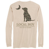 MENS BRUSH CAMO DOG N MOON L/S TEE
