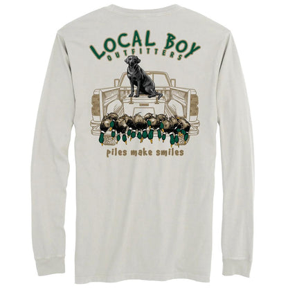 MENS PILES MAKE SMILES L/S TEE