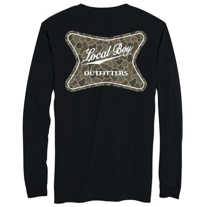 MENS HIGH BADGE BRUSH L/S TEE
