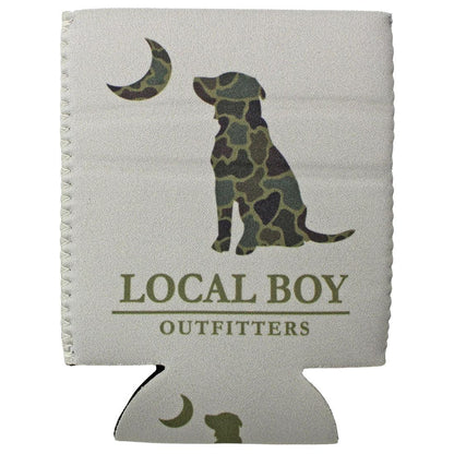 BRUSH CAMO DOG AND MOON KOOZIE