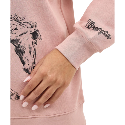 Womens Wrangler Graphic Retro Crew Sweatshirt Reg