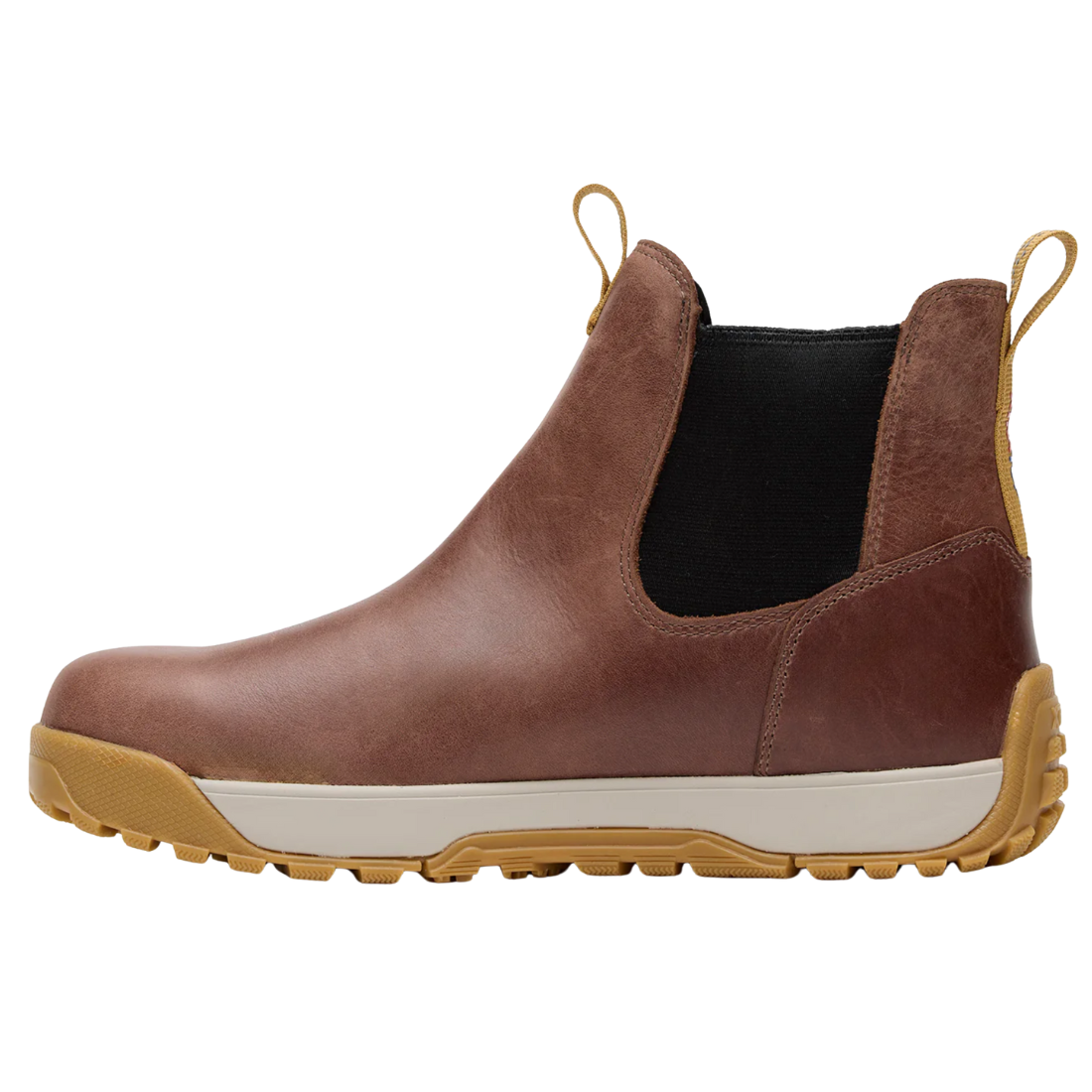 Mens Leather Ankle Deck Boot