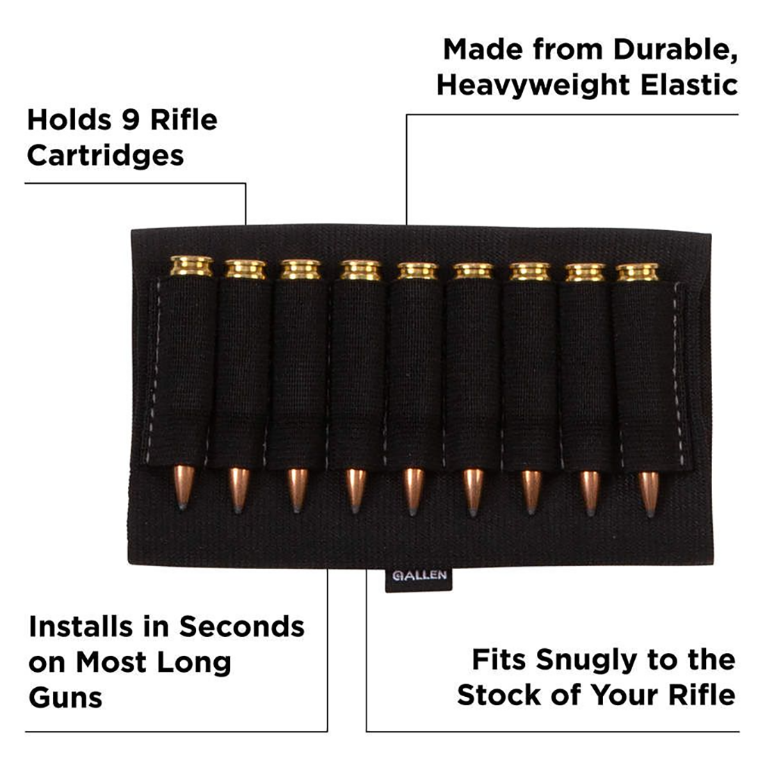 RIFLE CARTRIDGE HOLDER BLACK