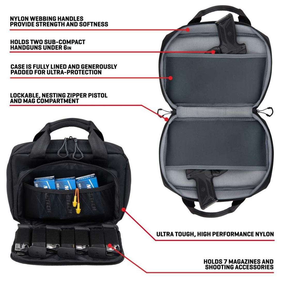 DOUBLE PISTOL BAG BLACK