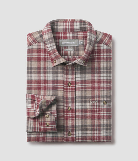 MENS ALSTON WASHED LONG SLEEVE FLANNEL