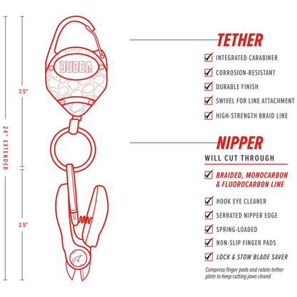 LINE CLIPPER W/TETHER COMBO