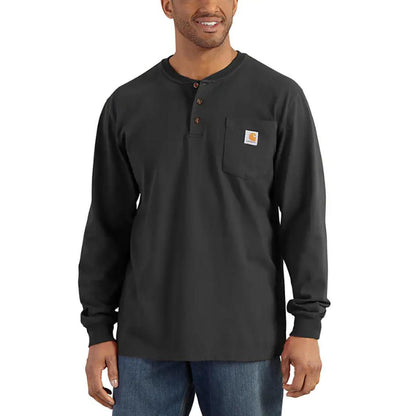 MENS WORKWEAR POCKET L/S HENLEY