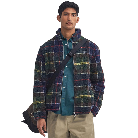 MENS TARTAN FLEECE ZIP THROUGH