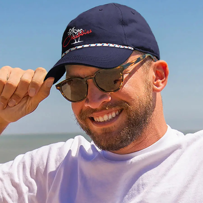 NAVY NYLON ROPE HAT