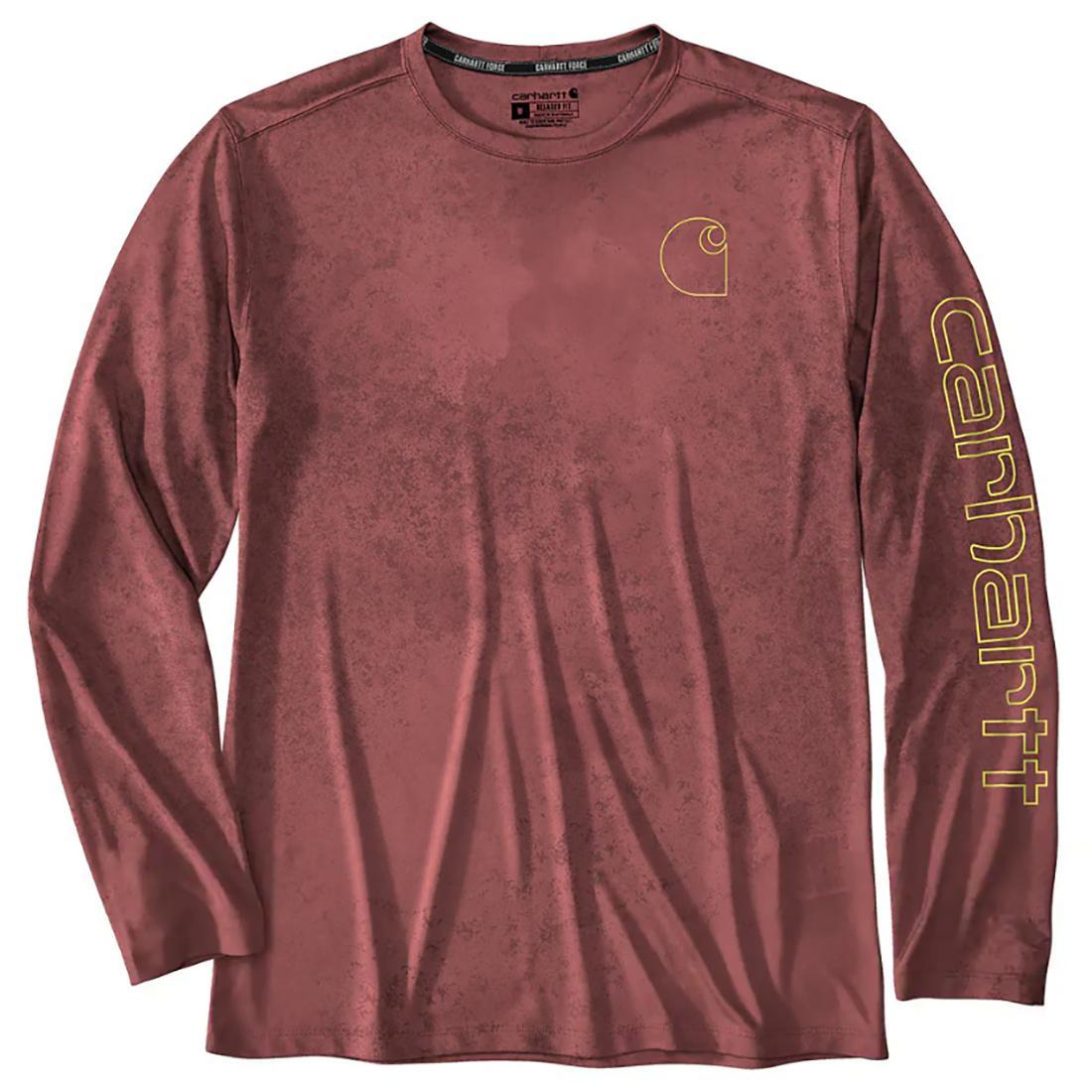 MENS FORCE SUN LW LS PRINT TEE