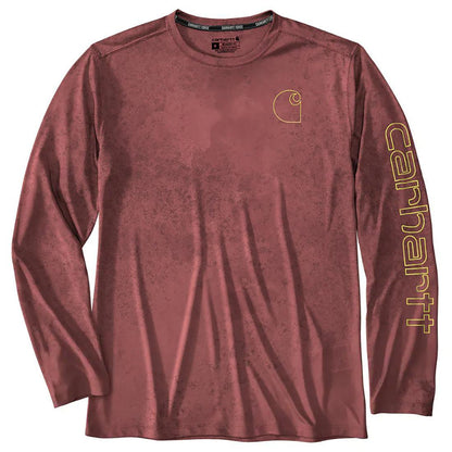 MENS FORCE SUN LW LS PRINT TEE