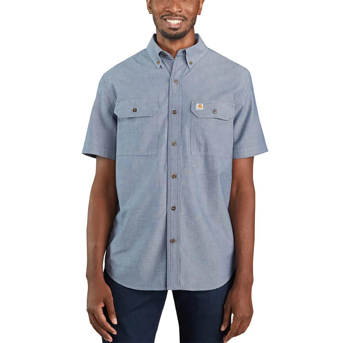 MENS LOOSE FIT MW CHAMBRAY S/S SHIRT