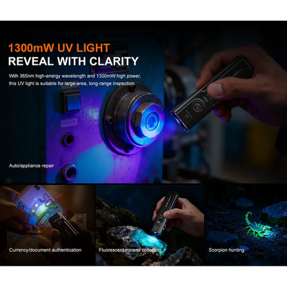 BLK 1600LUMEN W/RED LASER KEYCHAIN LIGHT