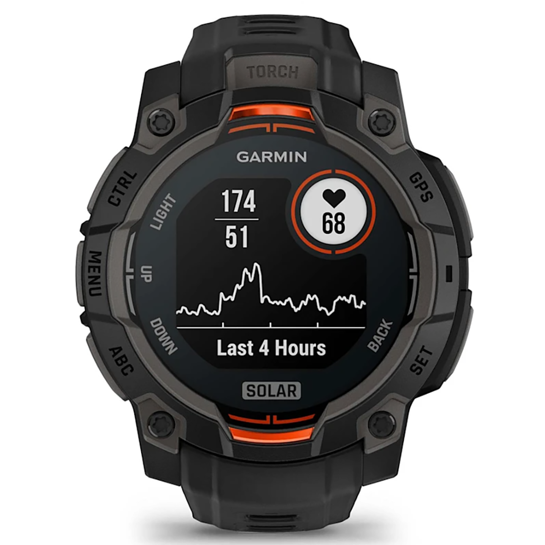 INSTINCT 3 45MM SOLAR BLACK/BLACK BAND