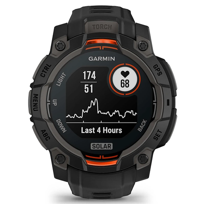 INSTINCT 3 45MM SOLAR BLACK/BLACK BAND