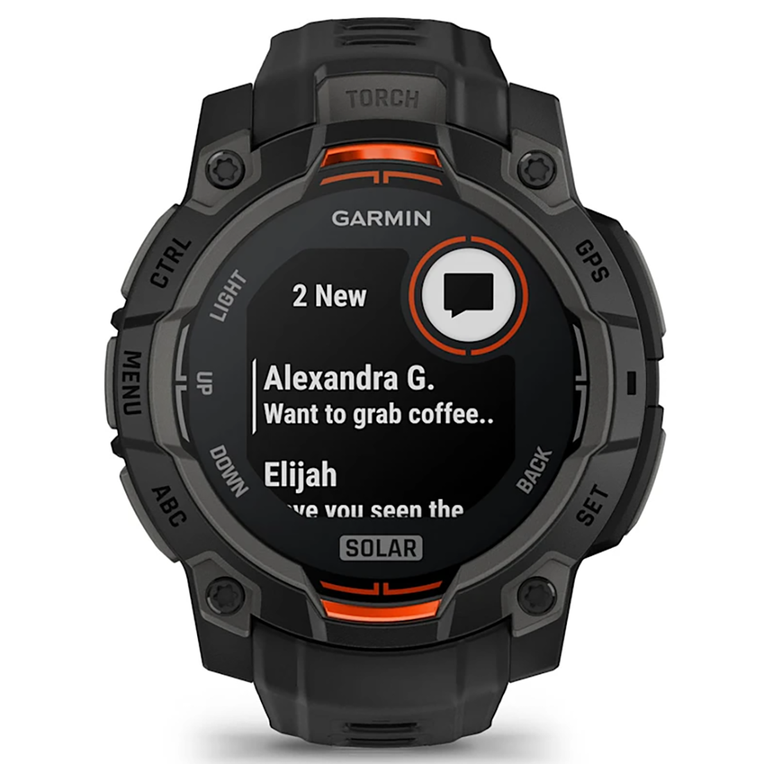 INSTINCT 3 45MM SOLAR BLACK/BLACK BAND