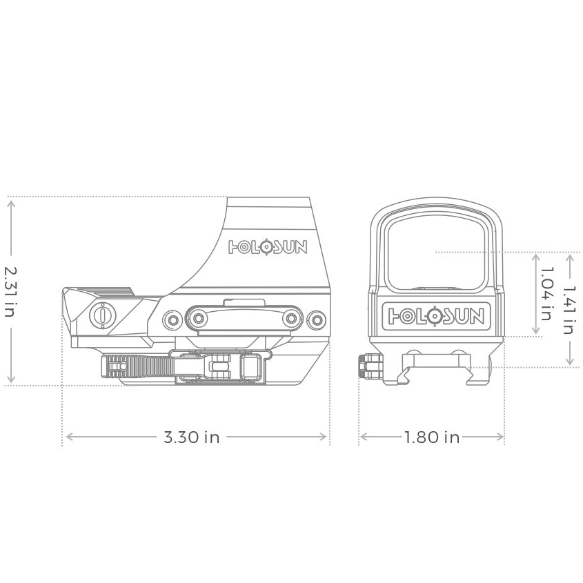 RED DOT SIGHT 2MOA DOT/65MOA CIRCLE