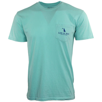 MENS DISTRESSED LATTE S/S TEE
