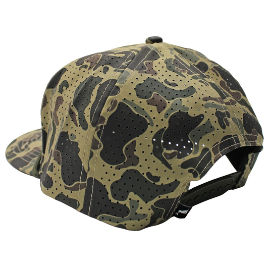 LEATHER PATCH PERF ROPE HAT